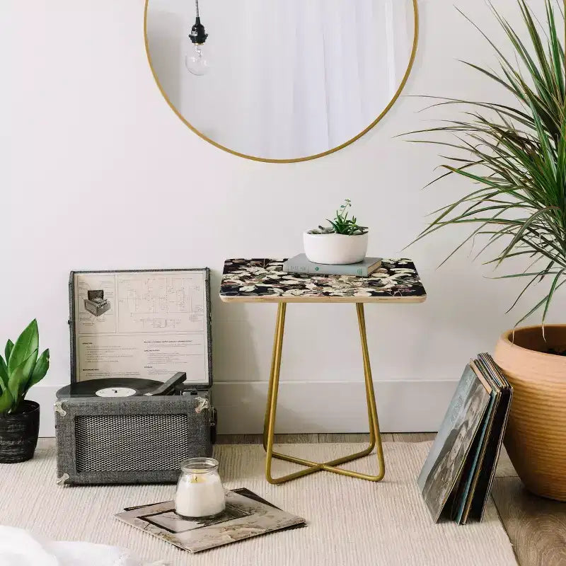 Cayena Blanca Herbolarium Side Square Table - Deny Designs