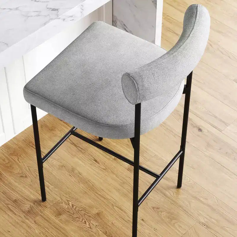 Metal Upholstered Counter Height Barstool - Nathan James