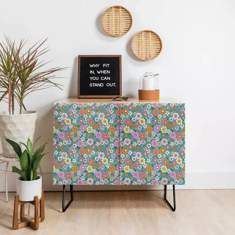Schatzi Betty Floral Credenza - Deny Designs