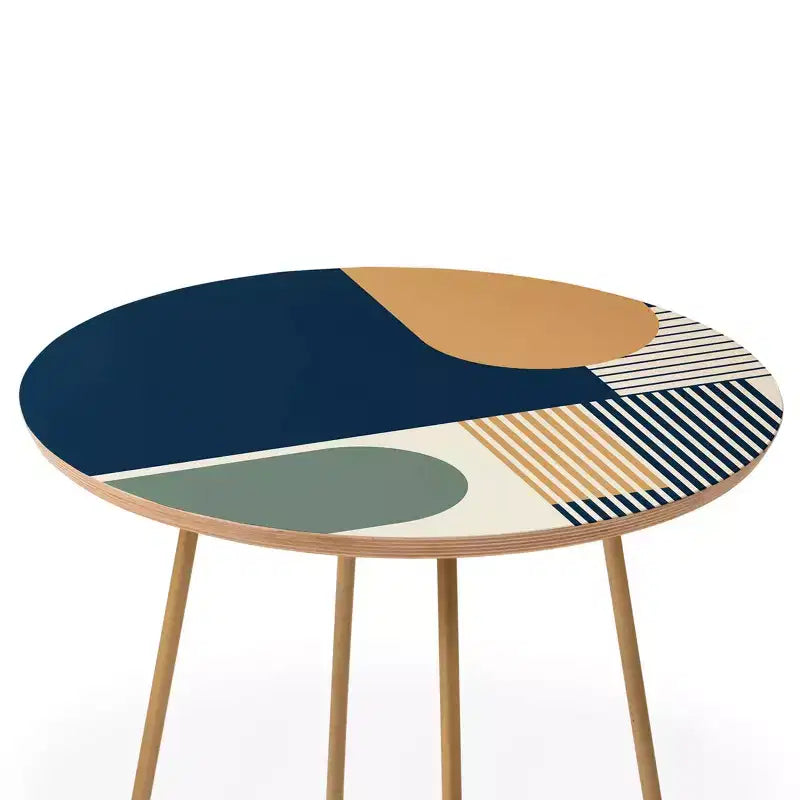 Sheila Wenzel-Ganny Cool Color Palette Pattern Side Round Table - Deny Designs