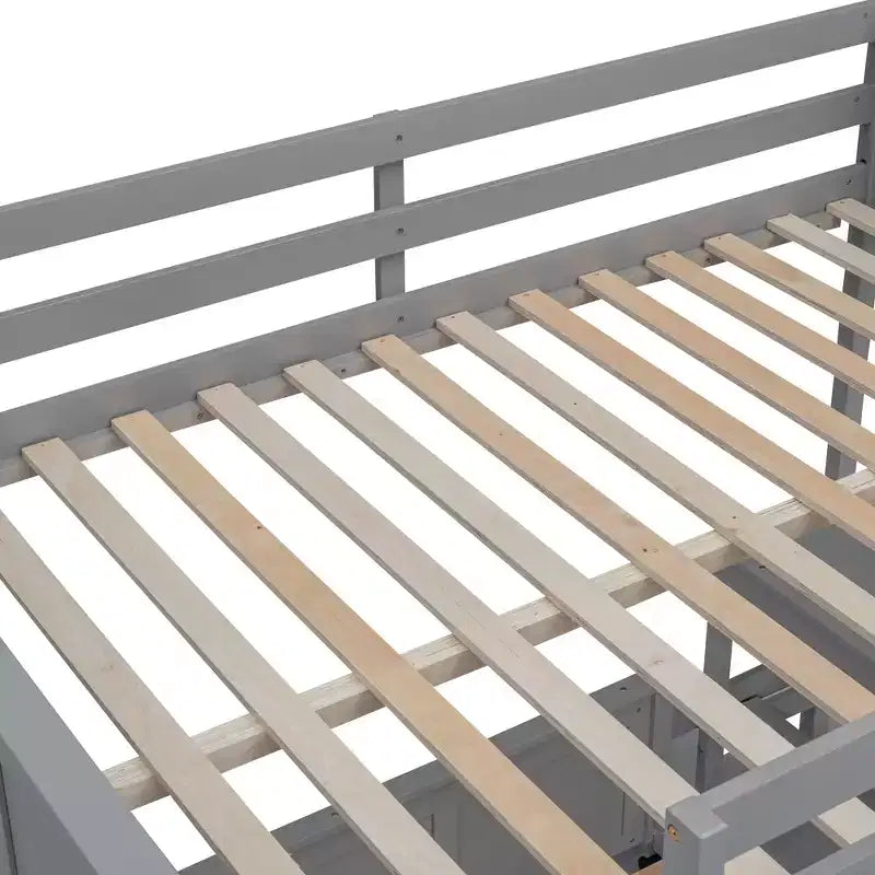 Letto a Castello in Legno Completo su Completo/Singolo su Completo con Scrivania e Scala
