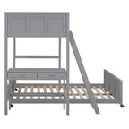 Letto a Castello in Legno Completo su Completo/Singolo su Completo con Scrivania e Scala