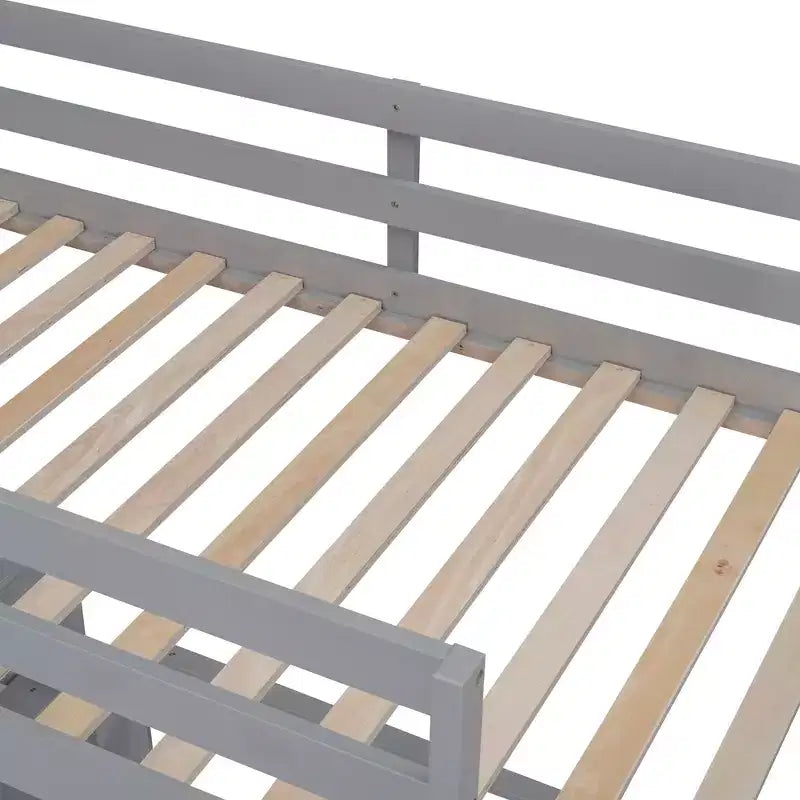 Letto a Castello in Legno Completo su Completo/Singolo su Completo con Scrivania e Scala