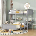 Letto a Castello in Legno Completo su Completo/Singolo su Completo con Scrivania e Scala