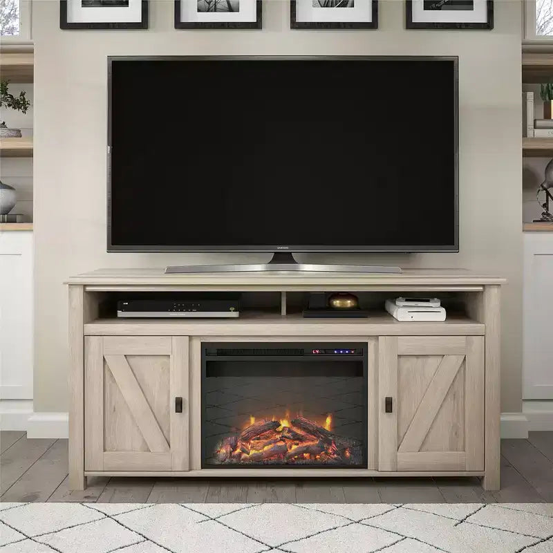 Ameriwood Home Farmington Electric Fireplace TV Console for TVs up to 60