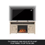 Mobile TV per caminetto elettrico Farmington di Ameriwood Home, per TV fino a 60 pollici