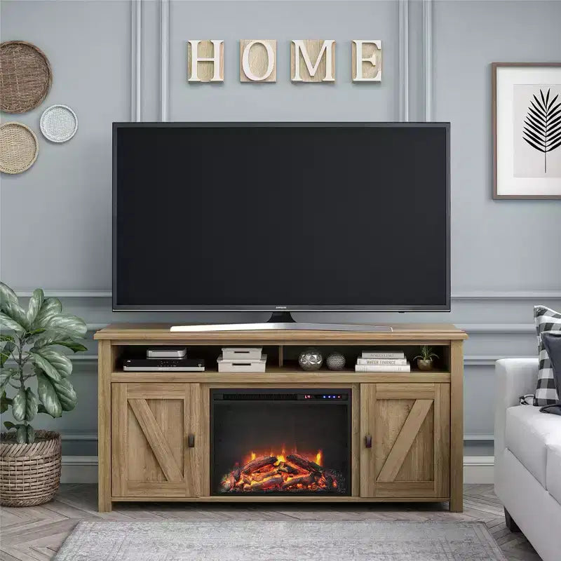 Ameriwood Home Farmington Electric Fireplace TV Console for TVs up to 60