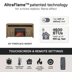 Mobile TV per caminetto elettrico Farmington di Ameriwood Home, per TV fino a 60 pollici