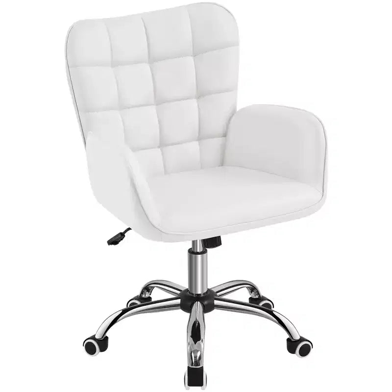 Yaheetech Faux Leather Desk Chair with Padded Armrests