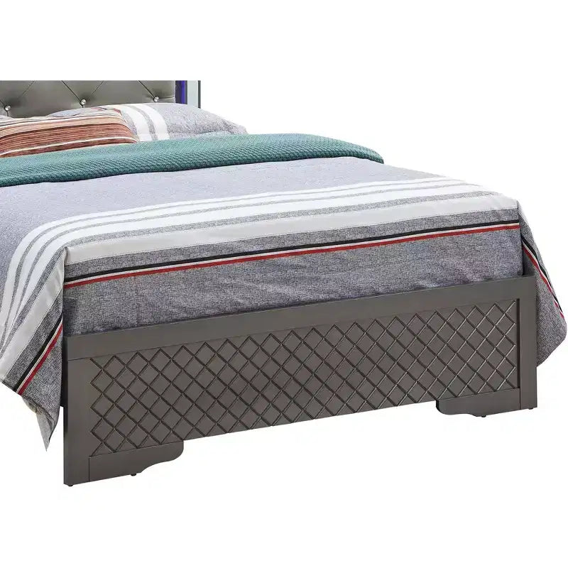 Passion Furniture Verona and King Panel Beds