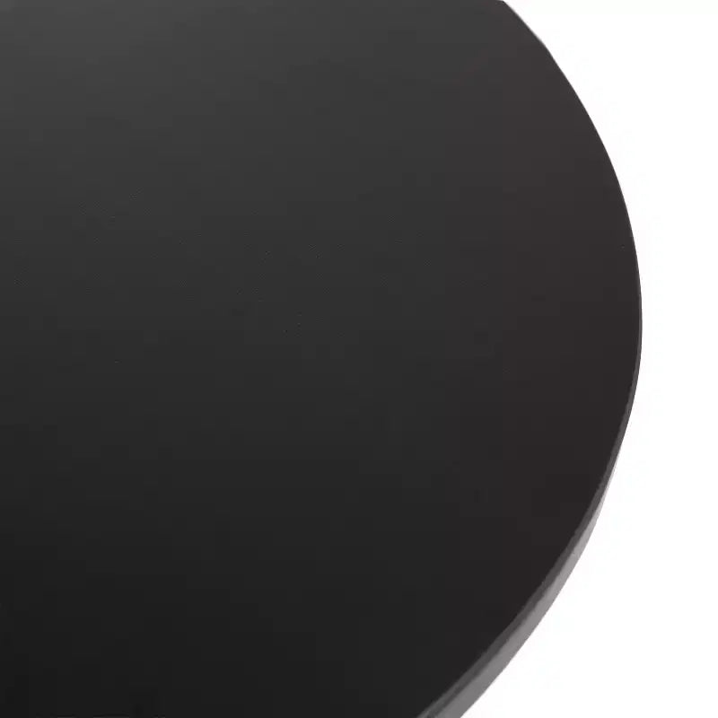 Kate and Laurel Jalla Half Circle Wood Floating Side Table, 18x14, Black