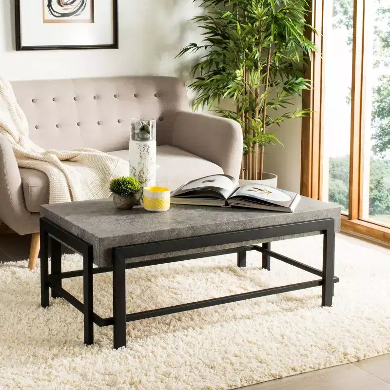 Oliver Coffee Table - COF7006A - Dark Grey/Black - Safavieh