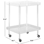 Carrello bar in acrilico Healy - Trasparente