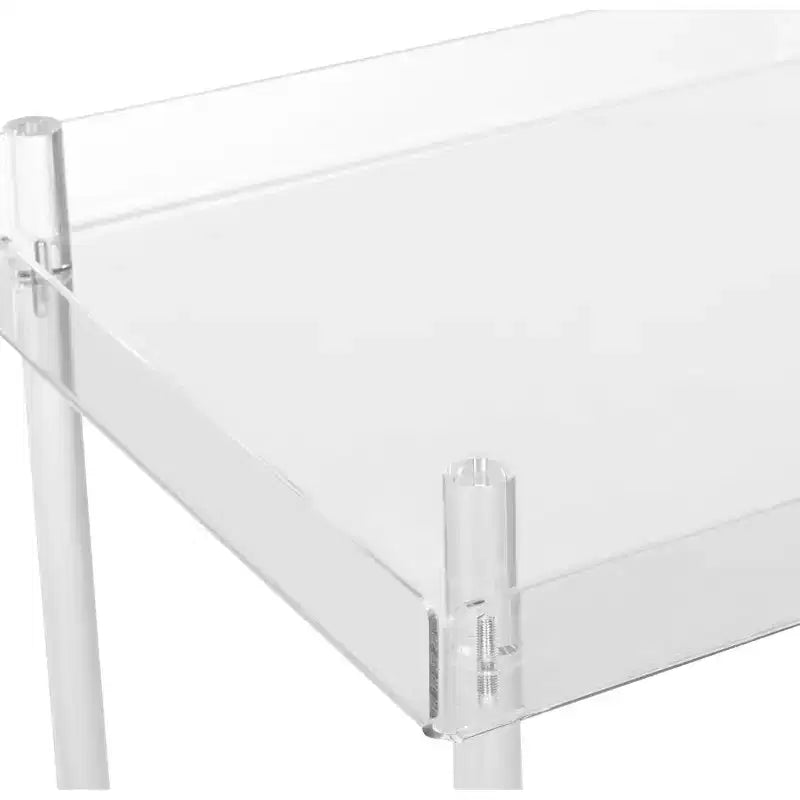 Healy Acrylic Bar Cart - FOX6017A - Clear - Safavieh