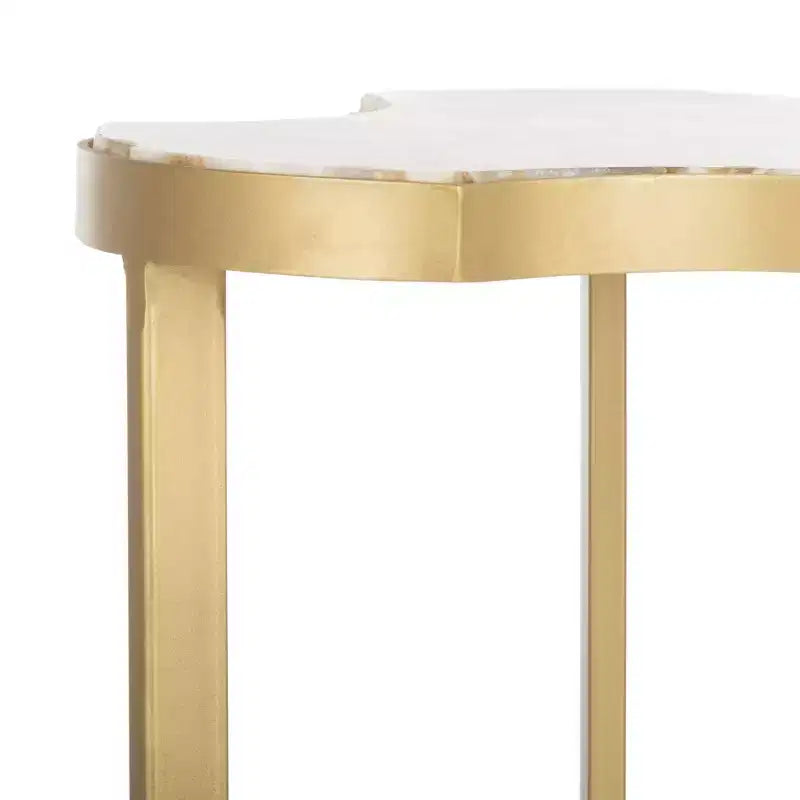 Suki Tripod Accent Table - ACC3701A - White/Gold - Safavieh
