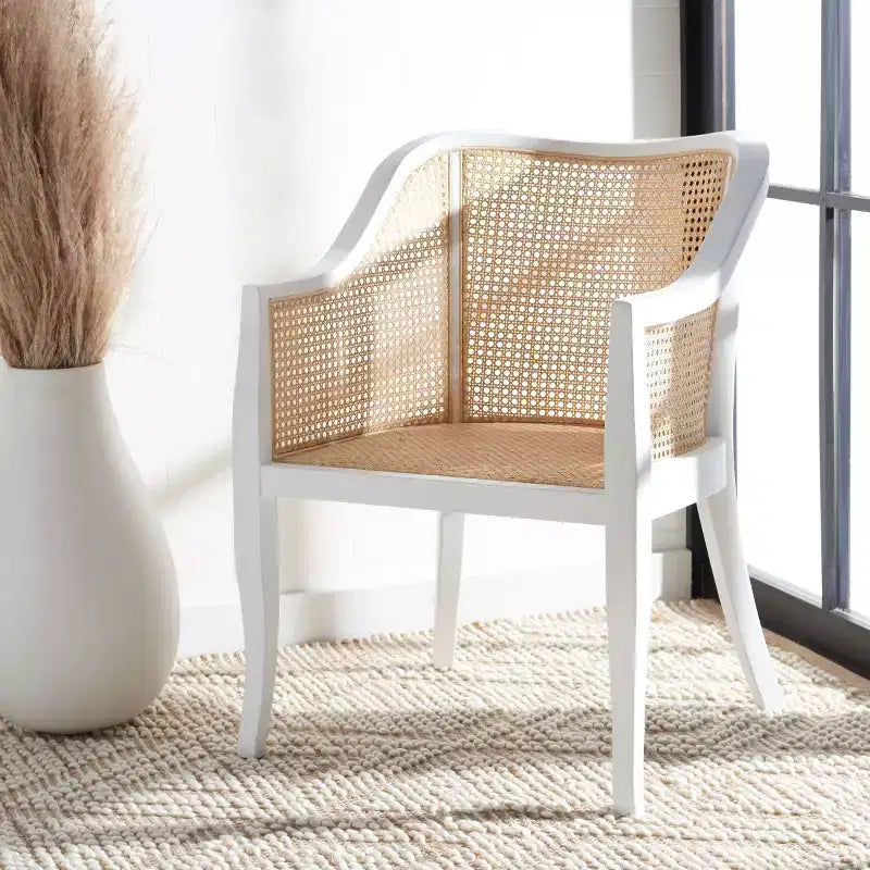 Sedia da pranzo Maika in rattan
