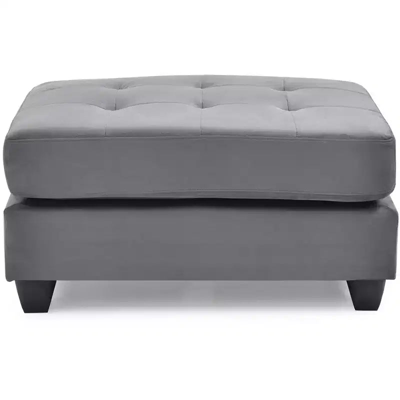 Passion Furniture Malone Tufted Ottoman
