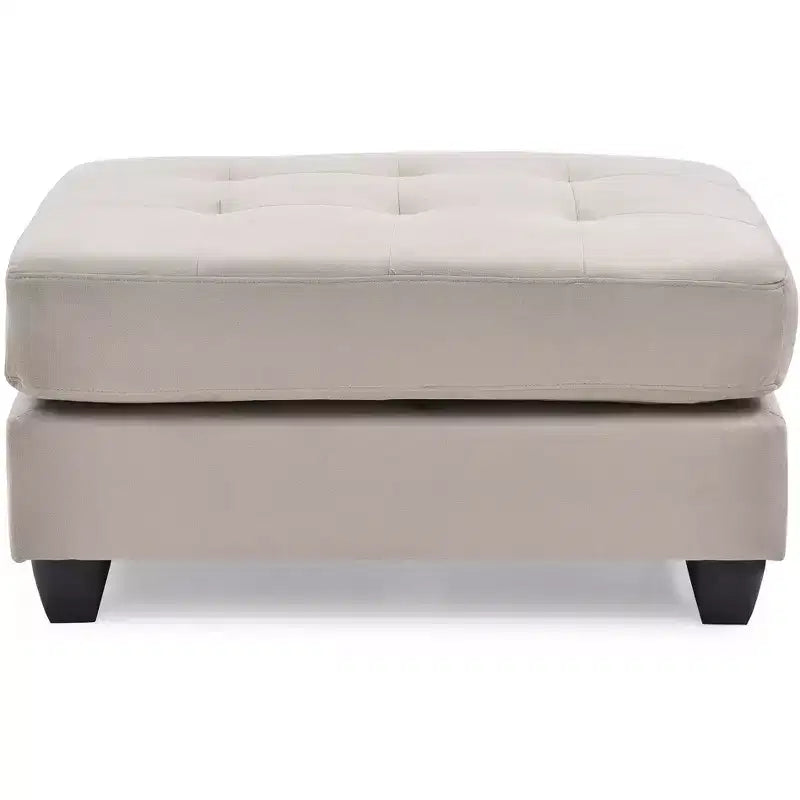 Passion Furniture Malone Tufted Ottoman