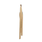 Set di 2 sedie pieghevoli in canna rattan con telaio e seduta in legno massello e schienale in rattan intrecciato traspirante