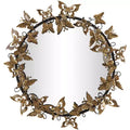 28x28 Metal Butterfly Round 3D Wall Mirror - Olivia & May