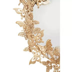 Specchio da parete rotondo 3D in metallo 28x28 a farfalla - Olivia & May