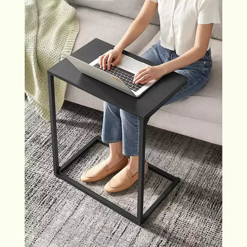 VASAGLE C Shape End Table, Small Coffee Table for Couch Or Sofa